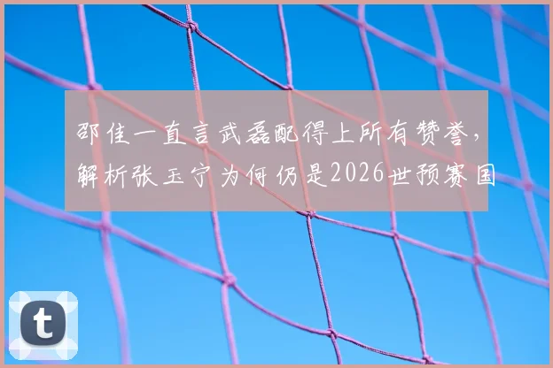 邵佳一直言武磊配得上所有赞誉，解析张玉宁为何仍是2026世预赛国足第一队长人选